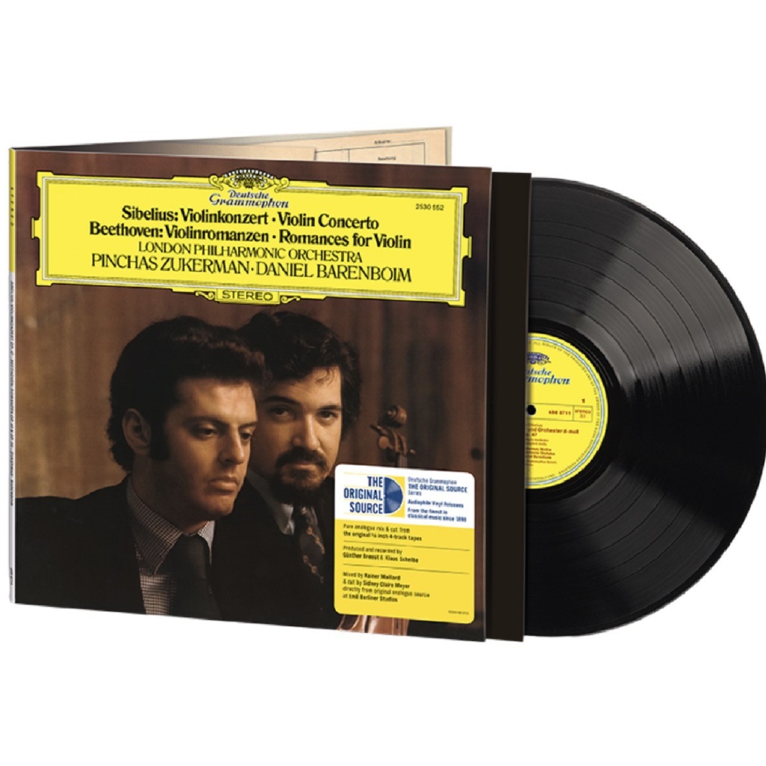 Zukerman, Barenboim- Sibelius Violin Concerto, Beethoven Violin Romance 1&2. DG OSS 1LP 33rpm Zukerman, Barenboim - Sibelius Violin Concerto, Beethoven Violin Romance 1&2 - Imagen 1