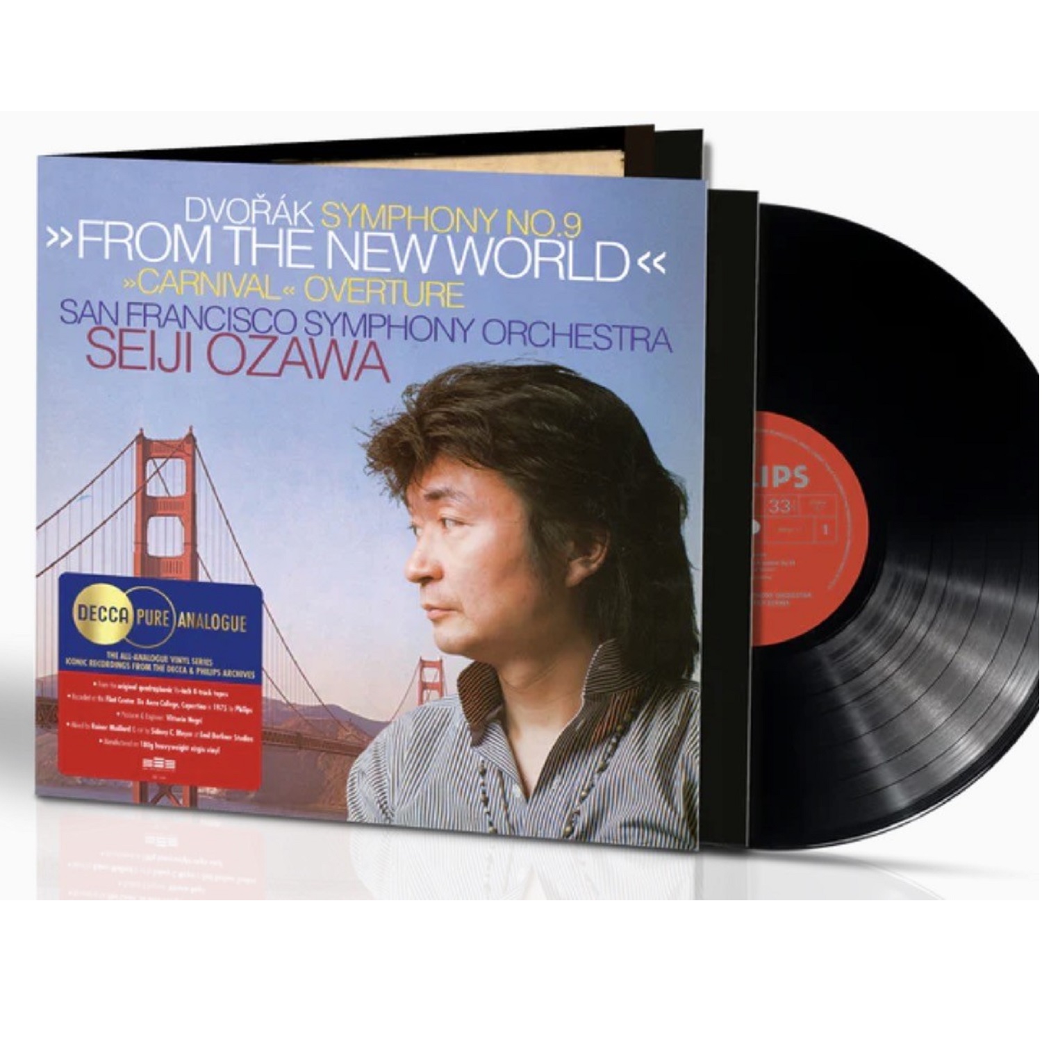 Ozawa- Dvorak Sinfonie N9 Karneval- Ouverture. Decca Pure Analogue 1LP 33rpm Ozawa - Dvorak Sinfonie N9 Karneval- Ouverture - Imagen 1